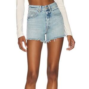 NWT EB DENIM High Waisted Raw‎ Hem Perfect Shorts in Daphne Size 27
